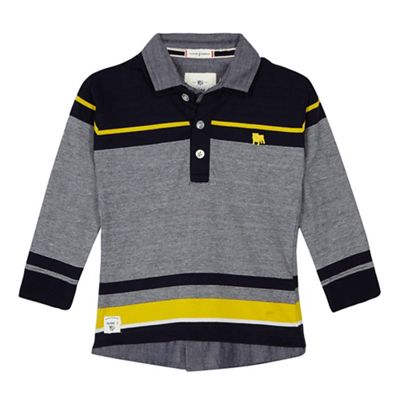 J by Jasper Conran Boys' navy striped polo shirt